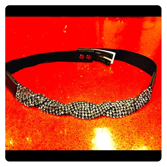 BCBGMaxAzria Accessories - BCBG MAXAZRIA Rhinestones Elastic Stretch Belt BCBGMaxAzria Accessories - BCBG MAXAZRIA Rhinestones Elastic Stretch Belt